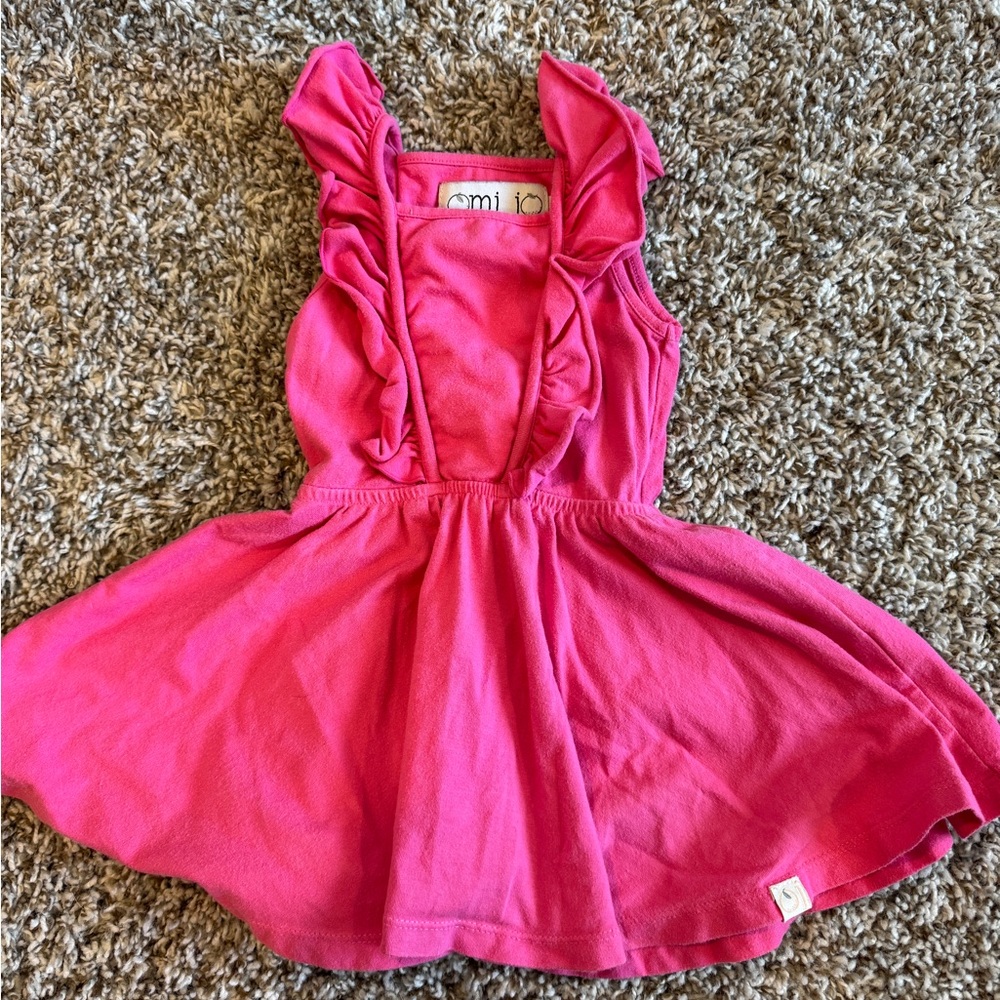 Omi Jo Pink Ruffled Girl’s Dress 18m twirl sleeveless